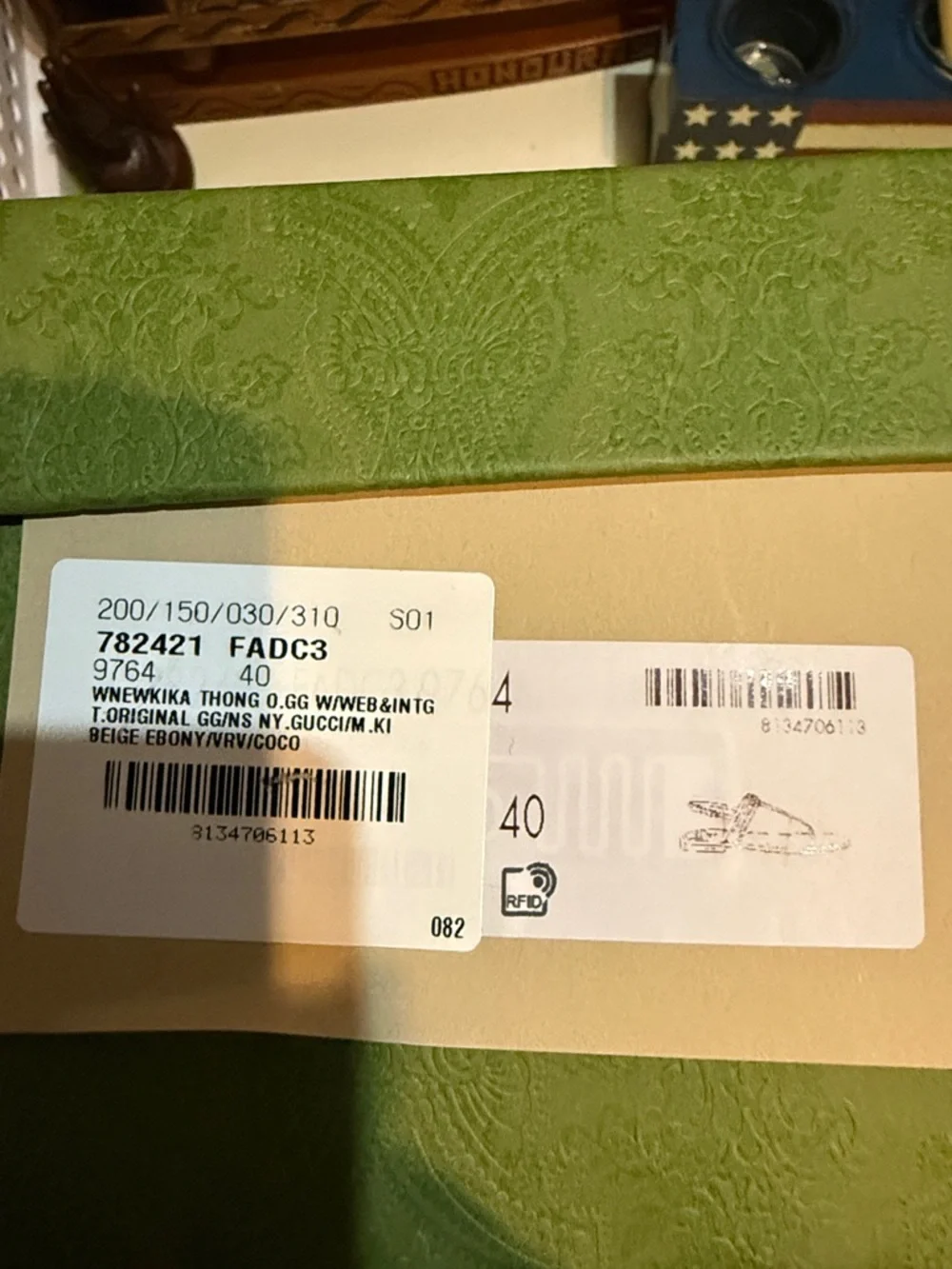 Gucci Beige Ebony Box Label Sticker - Picture 6 of 6